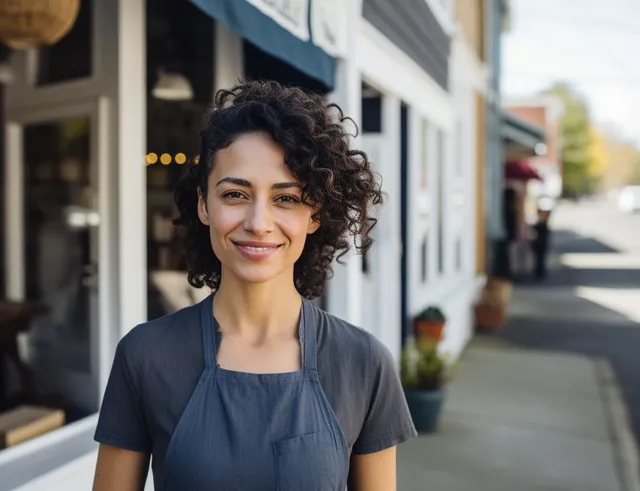Natural Nature Cleaning team member with cleaning supplies